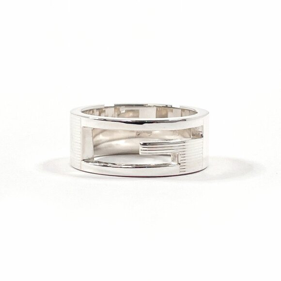 GUCCI Branded Cutout G Ring 925 Sterling Silver Size 12 Unisex